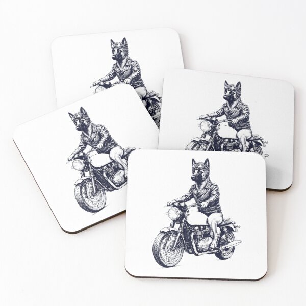 Item preview, Funny Belgian Malinois Motorcycle Motorbike Dog Lover designed and sold by dian-rody-crest.