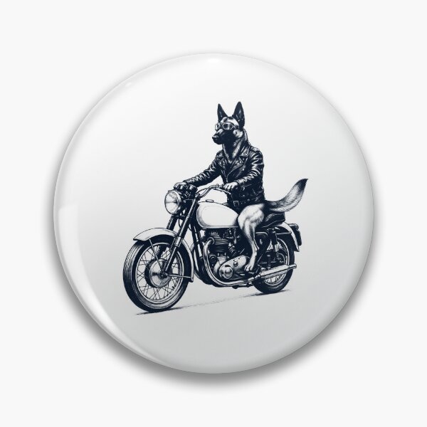 Item preview, Funny Belgian Shepherd Motorcycle Motorbike Dog Lover designed and sold by dian-rody-crest.