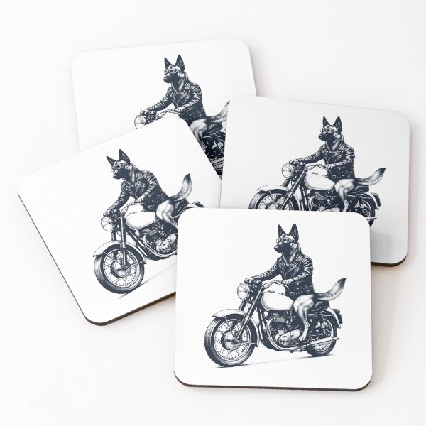 Item preview, Funny Belgian Shepherd Motorcycle Motorbike Dog Lover designed and sold by dian-rody-crest.