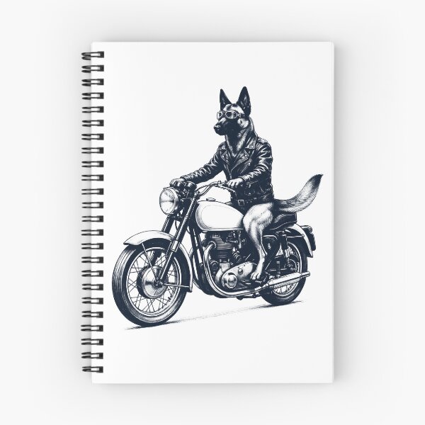Item preview, Funny Belgian Shepherd Motorcycle Motorbike Dog Lover designed and sold by dian-rody-crest.