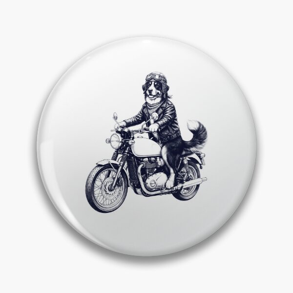 Item preview, Funny Bernese Mountain Dog Motorcycle Motorbike Dog Lover designed and sold by dian-rody-crest.
