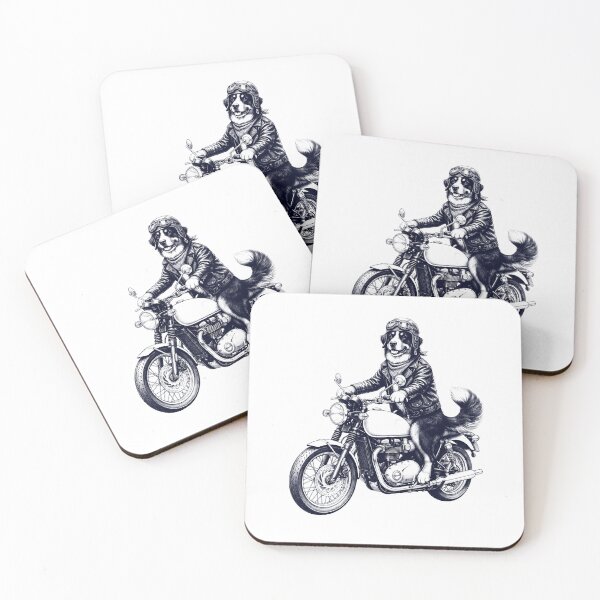 Item preview, Funny Bernese Mountain Dog Motorcycle Motorbike Dog Lover designed and sold by dian-rody-crest.