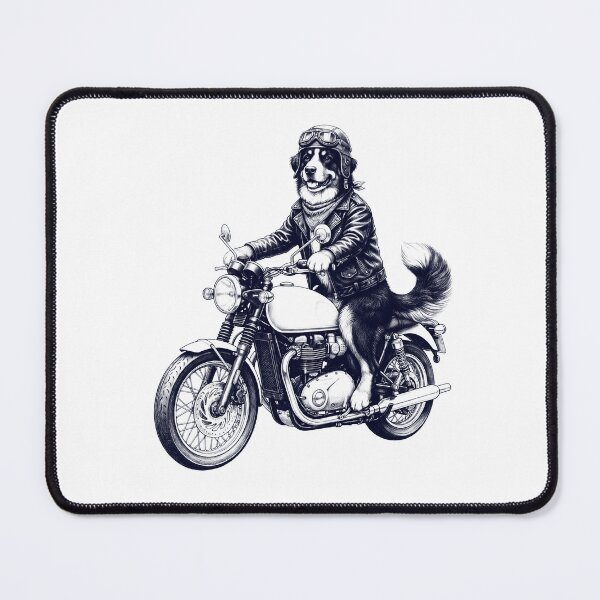 Item preview, Funny Bernese Mountain Dog Motorcycle Motorbike Dog Lover designed and sold by dian-rody-crest.
