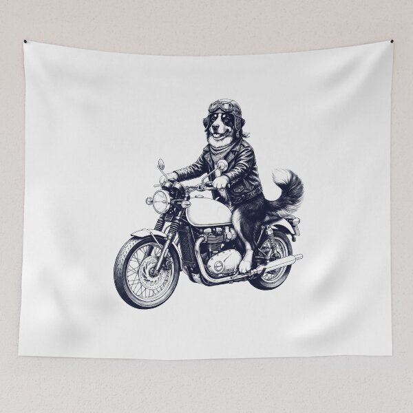 Item preview, Funny Bernese Mountain Dog Motorcycle Motorbike Dog Lover designed and sold by dian-rody-crest.