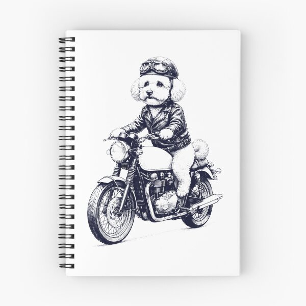 Item preview, Funny Bichon Frise Motorcycle Motorbike Dog Lover designed and sold by dian-rody-crest.