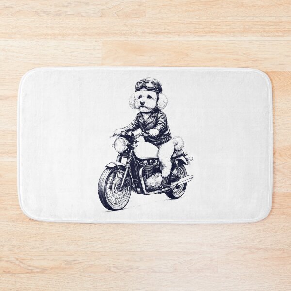 Item preview, Funny Bichon Frise Motorcycle Motorbike Dog Lover designed and sold by dian-rody-crest.