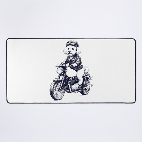Item preview, Funny Bichon Frise Motorcycle Motorbike Dog Lover designed and sold by dian-rody-crest.