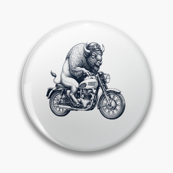 Item preview, Funny Bison Motorcycle Motorbike Animal Lover designed and sold by dian-rody-crest.