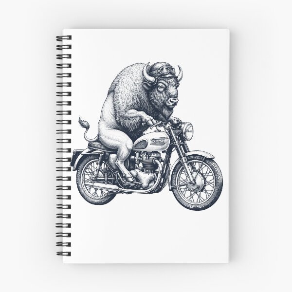 Item preview, Funny Bison Motorcycle Motorbike Animal Lover designed and sold by dian-rody-crest.