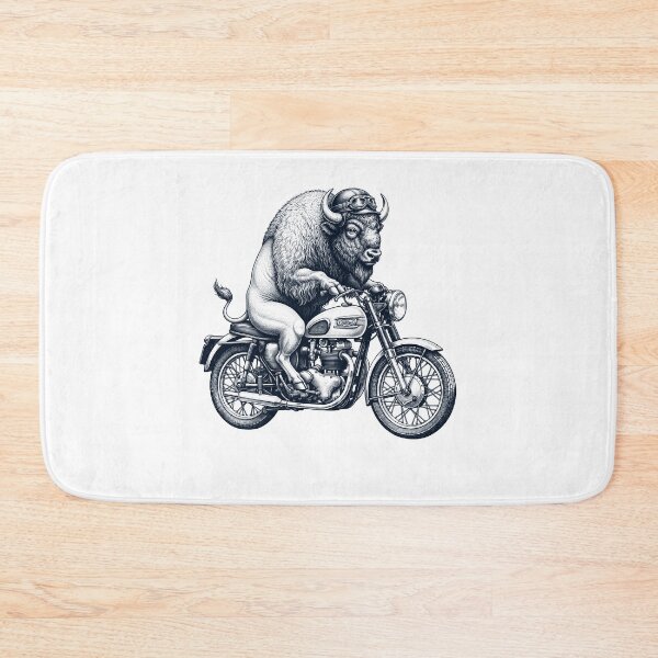 Item preview, Funny Bison Motorcycle Motorbike Animal Lover designed and sold by dian-rody-crest.