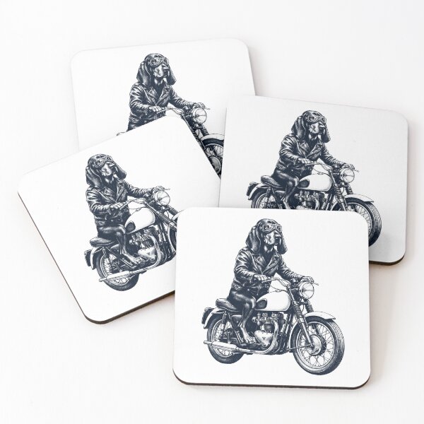 Item preview, Funny Black and Tan Coonhound Motorcycle Motorbike Dog Lover designed and sold by dian-rody-crest.