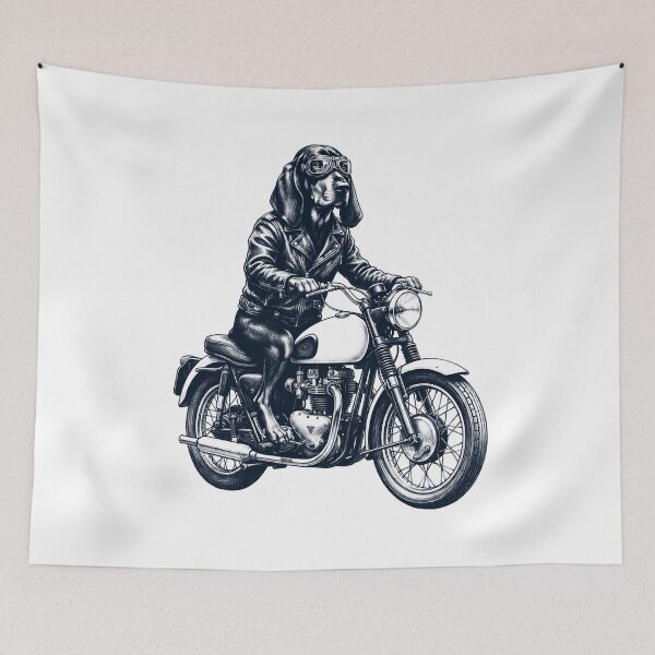 Item preview, Funny Black and Tan Coonhound Motorcycle Motorbike Dog Lover designed and sold by dian-rody-crest.