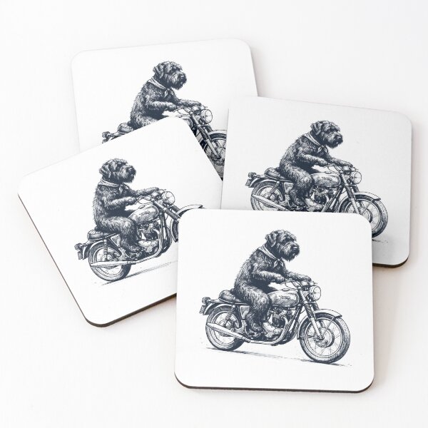 Item preview, Funny Black Russian Terrier Motorcycle Motorbike Dog Lover designed and sold by dian-rody-crest.