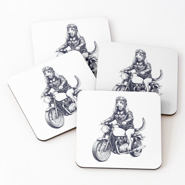 Item preview, Funny Bloodhound Motorcycle Motorbike Dog Lover designed and sold by dian-rody-crest.