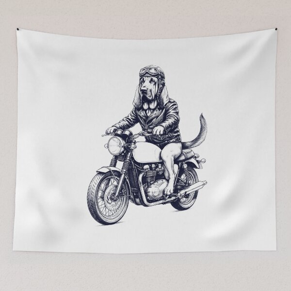 Item preview, Funny Bloodhound Motorcycle Motorbike Dog Lover designed and sold by dian-rody-crest.