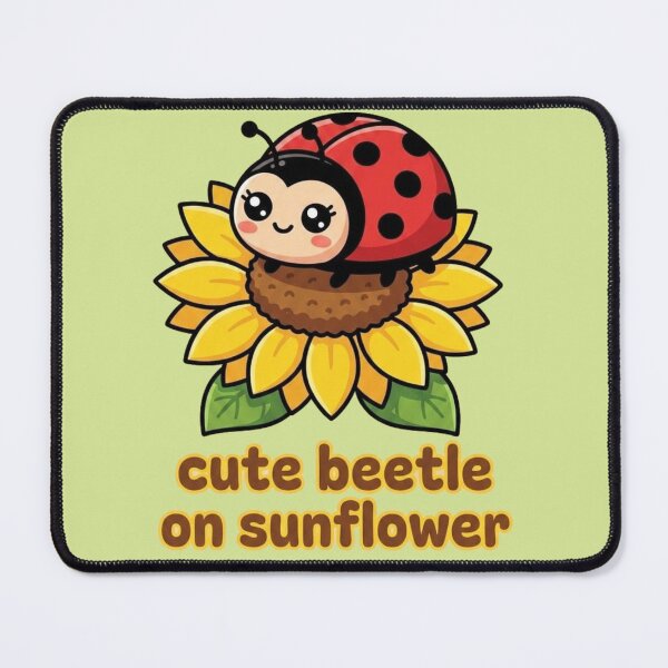 Item preview, Cute Ladybug on Sunflower Sticker | Kawaii Ladybird Flower Design | Nature Lover Gift designed and sold by morning sun.