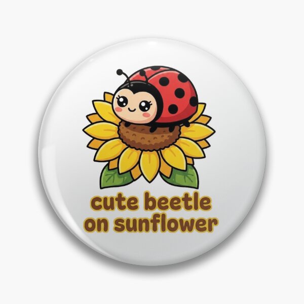 Item preview, Cute Ladybug on Sunflower Sticker | Kawaii Ladybird Flower Design | Nature Lover Gift designed and sold by morning sun.