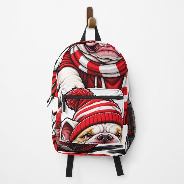Item preview, Funny Liverpool English Bulldog Football Fan Graphic with Red & White Scarf, designed and sold by LavIsInTheAir.