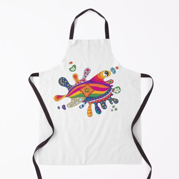 Item preview, Psychedelic Splat Art White– Retro Hippie Rainbow Groovy Peace Design designed and sold by Kellie Espie Art.