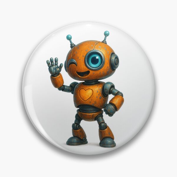 Item preview, Cute Winking Robot – Friendly Hello designed and sold by Yomere.