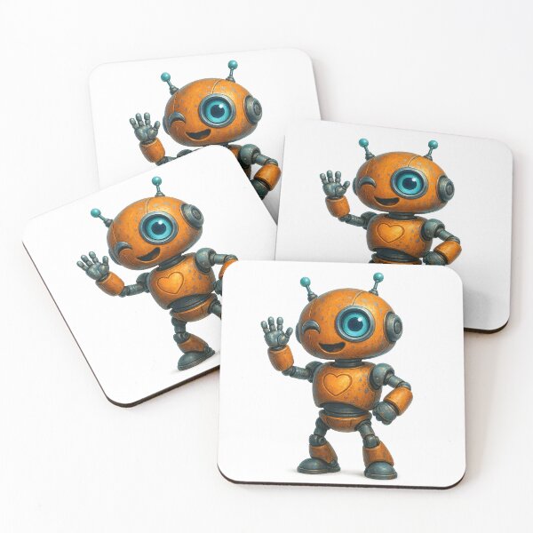 Item preview, Cute Winking Robot – Friendly Hello designed and sold by Yomere.