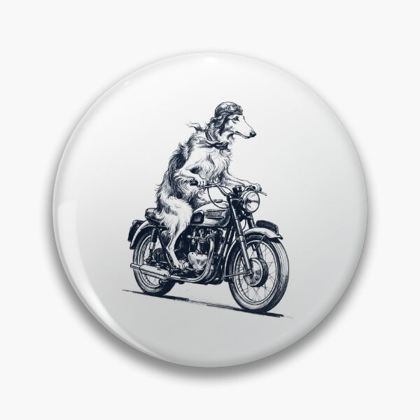 Item preview, Funny Borzoi Motorcycle Motorbike Dog Lover designed and sold by dian-rody-crest.
