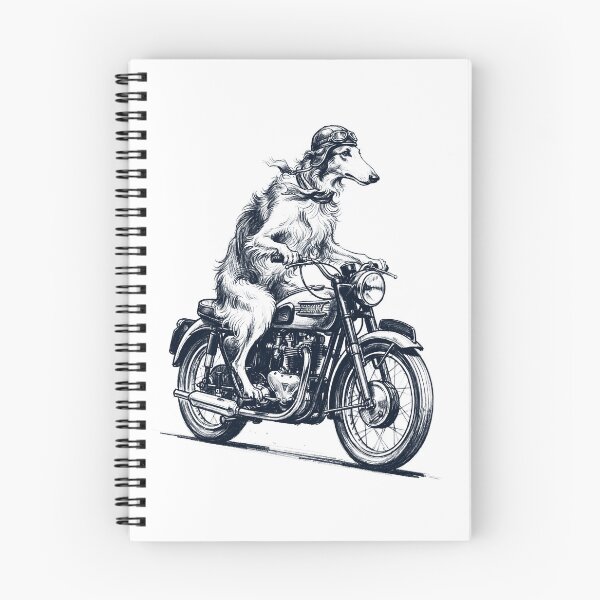 Item preview, Funny Borzoi Motorcycle Motorbike Dog Lover designed and sold by dian-rody-crest.
