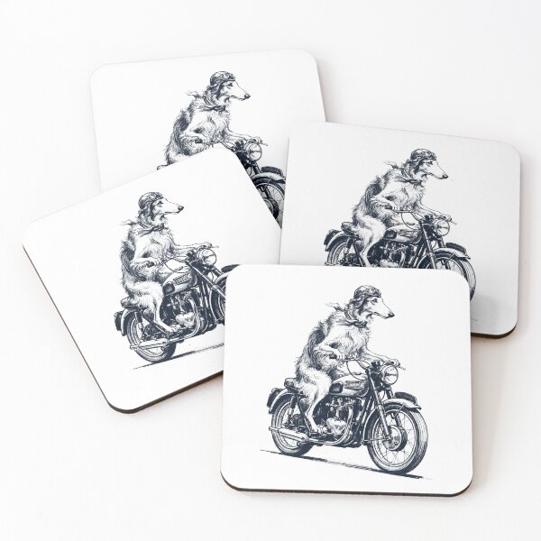 Item preview, Funny Borzoi Motorcycle Motorbike Dog Lover designed and sold by dian-rody-crest.