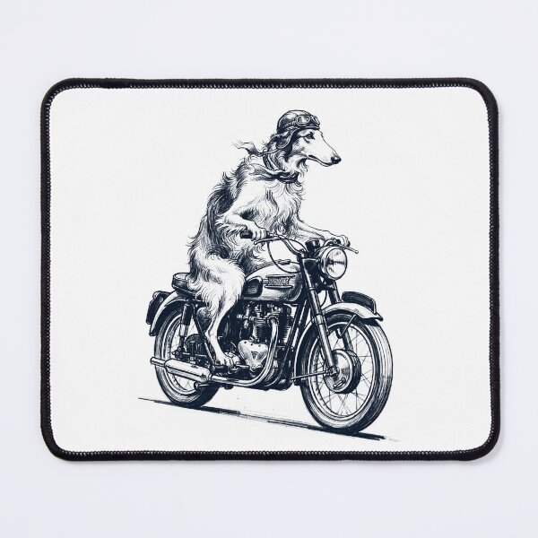 Item preview, Funny Borzoi Motorcycle Motorbike Dog Lover designed and sold by dian-rody-crest.