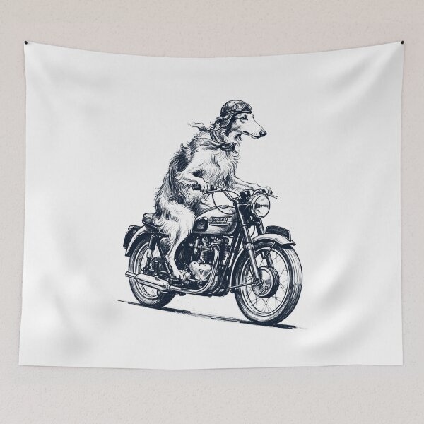 Item preview, Funny Borzoi Motorcycle Motorbike Dog Lover designed and sold by dian-rody-crest.