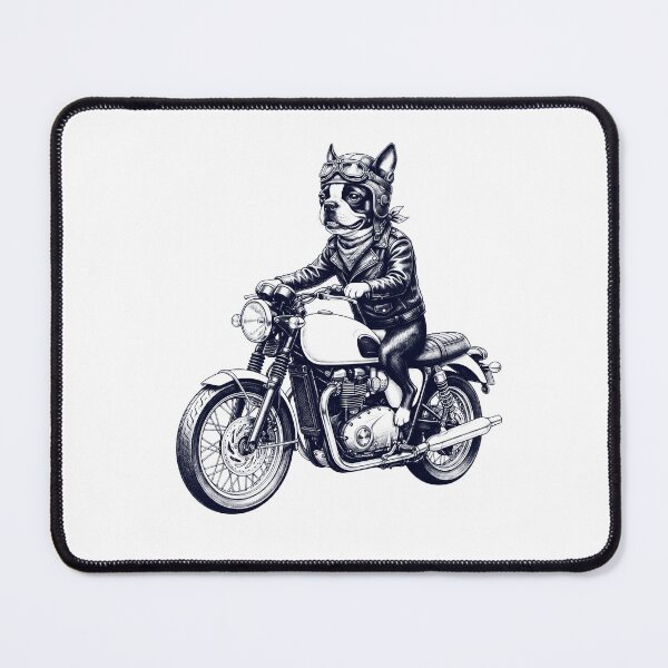 Item preview, Funny Boston Terrier Motorcycle Motorbike Dog Lover designed and sold by dian-rody-crest.