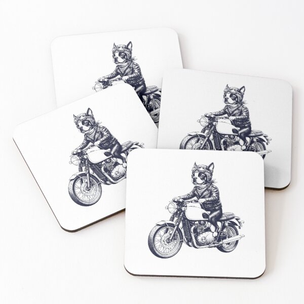 Item preview, Funny Boston Terrier Motorcycle Motorbike Dog Lover designed and sold by dian-rody-crest.