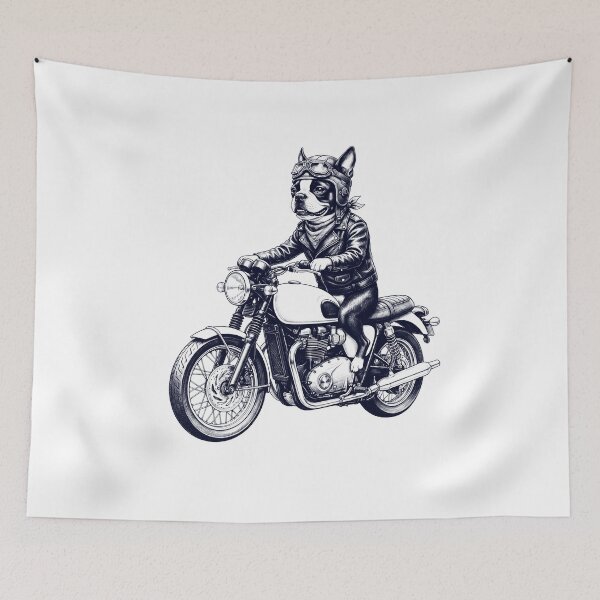 Item preview, Funny Boston Terrier Motorcycle Motorbike Dog Lover designed and sold by dian-rody-crest.