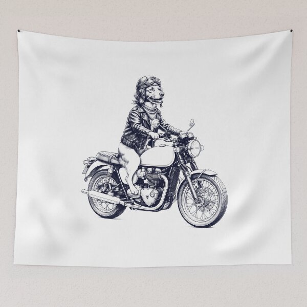 Item preview, Funny Brittany Motorcycle Motorbike Dog Lover designed and sold by dian-rody-crest.