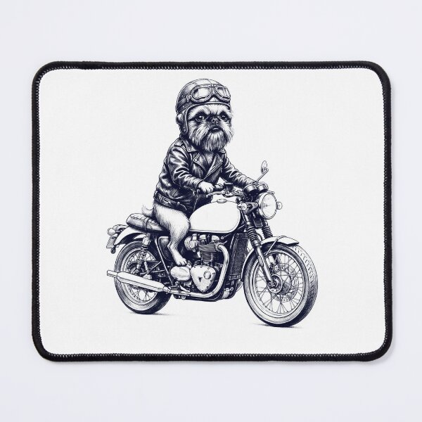 Item preview, Funny Brussels Griffon Motorcycle Motorbike Dog Lover designed and sold by dian-rody-crest.