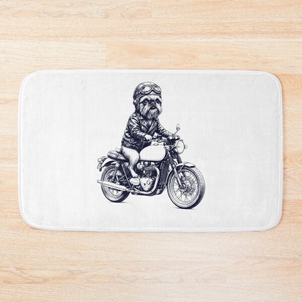 Item preview, Funny Brussels Griffon Motorcycle Motorbike Dog Lover designed and sold by dian-rody-crest.