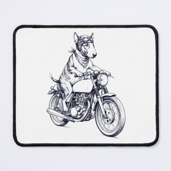 Item preview, Funny Bull Terrier Motorcycle Motorbike Dog Lover designed and sold by dian-rody-crest.