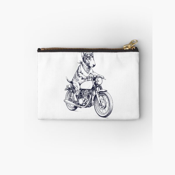 Item preview, Funny Bull Terrier Motorcycle Motorbike Dog Lover designed and sold by dian-rody-crest.