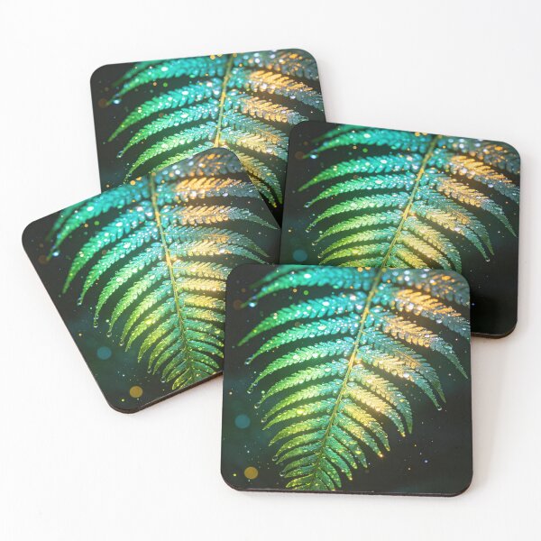 Item preview, Luminous Neon Fern - Macro Botanical Photography Art designed and sold by EduMaru_Arts.