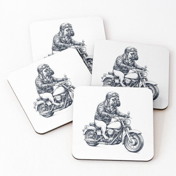 Item preview, Funny Bullmastiff Motorcycle Motorbike Dog Lover designed and sold by dian-rody-crest.