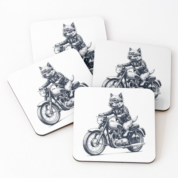 Item preview, Funny Cairn Terrier Motorcycle Motorbike Dog Lover designed and sold by dian-rody-crest.