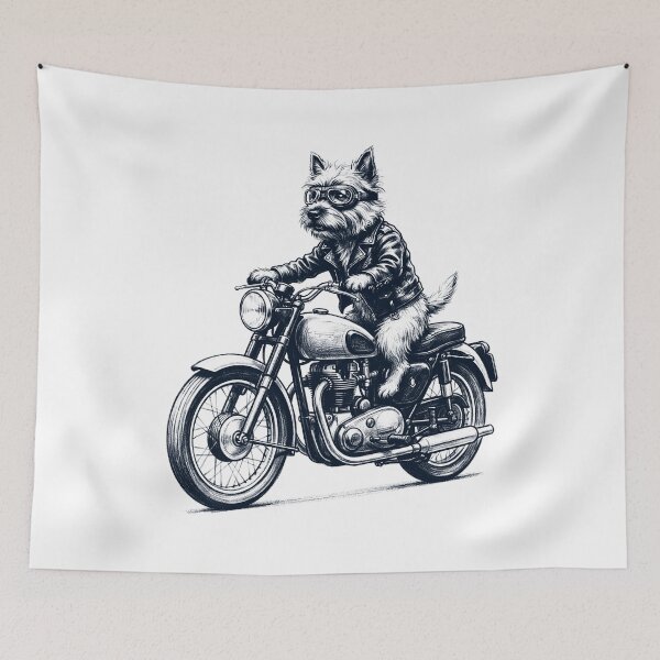 Item preview, Funny Cairn Terrier Motorcycle Motorbike Dog Lover designed and sold by dian-rody-crest.