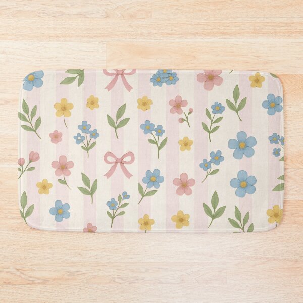 Item preview, Pastel Floral Pattern With Pink Bows designed and sold by ITCHAWAWAA.