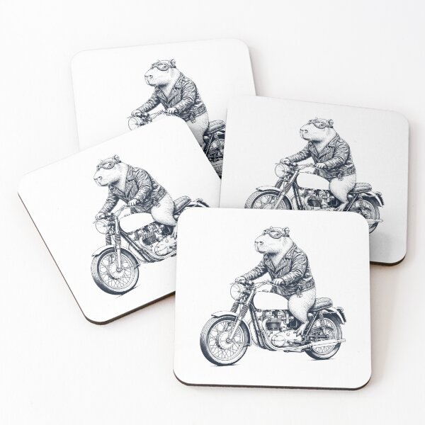 Item preview, Funny Capybara Motorcycle Motorbike Animal Lover designed and sold by dian-rody-crest.