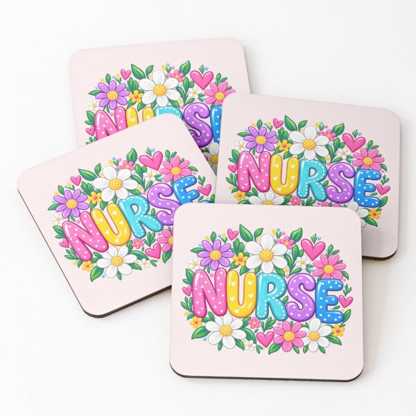 Item preview, Colorful Floral Nurse Typography Cute Nursing Flower Graphic designed and sold by CG Studio.