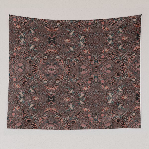 Item preview, Hypnotic Kaleidoscope: Earthy Teal, Rust & Burgundy Fluid Art designed and sold by EK EXCLUSIVE.