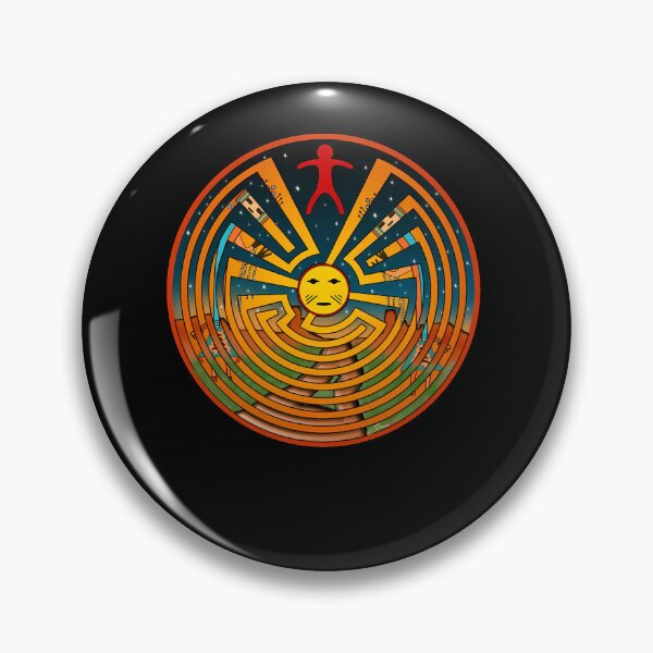 Item preview, Native American Labyrinth Symbol and Desert Landscape designed and sold by s0unak.