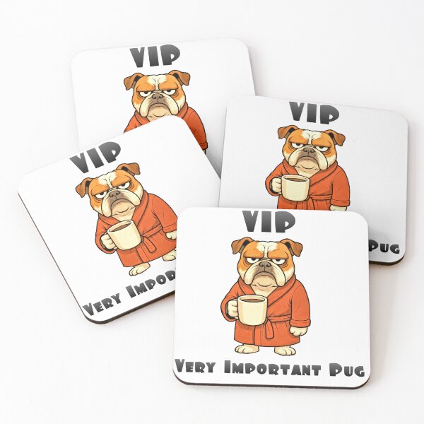 Item preview, VIP Very Important Pug Funny Dog designed and sold by OvidiumArt.