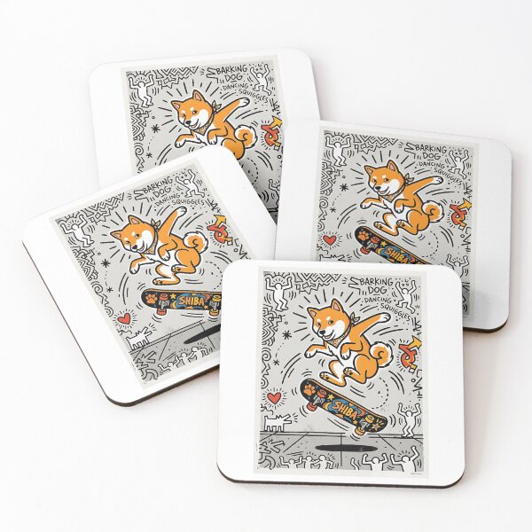Item preview, Shiba Inu Skateboard Kickflip designed and sold by PictoVibe.