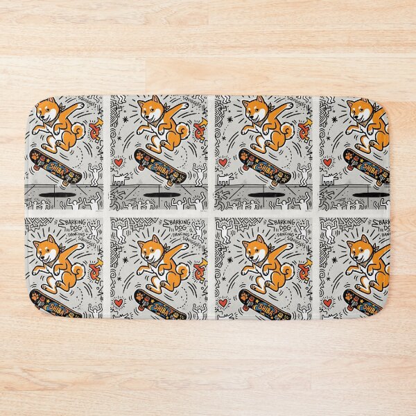 Item preview, Shiba Inu Skateboard Kickflip designed and sold by PictoVibe.